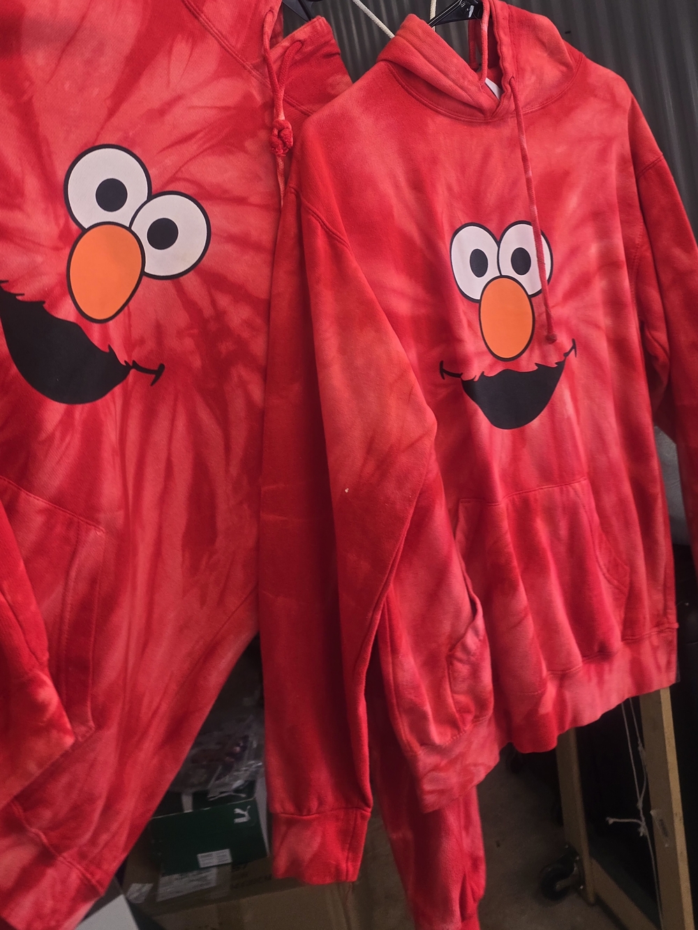 Colourpop Red Elmo Tie-Dye Hoodie Sweatshirt
